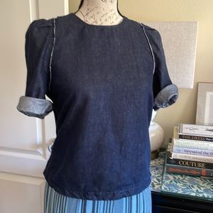 GAP Dark Blue Blouse with Cuffed Sleeves